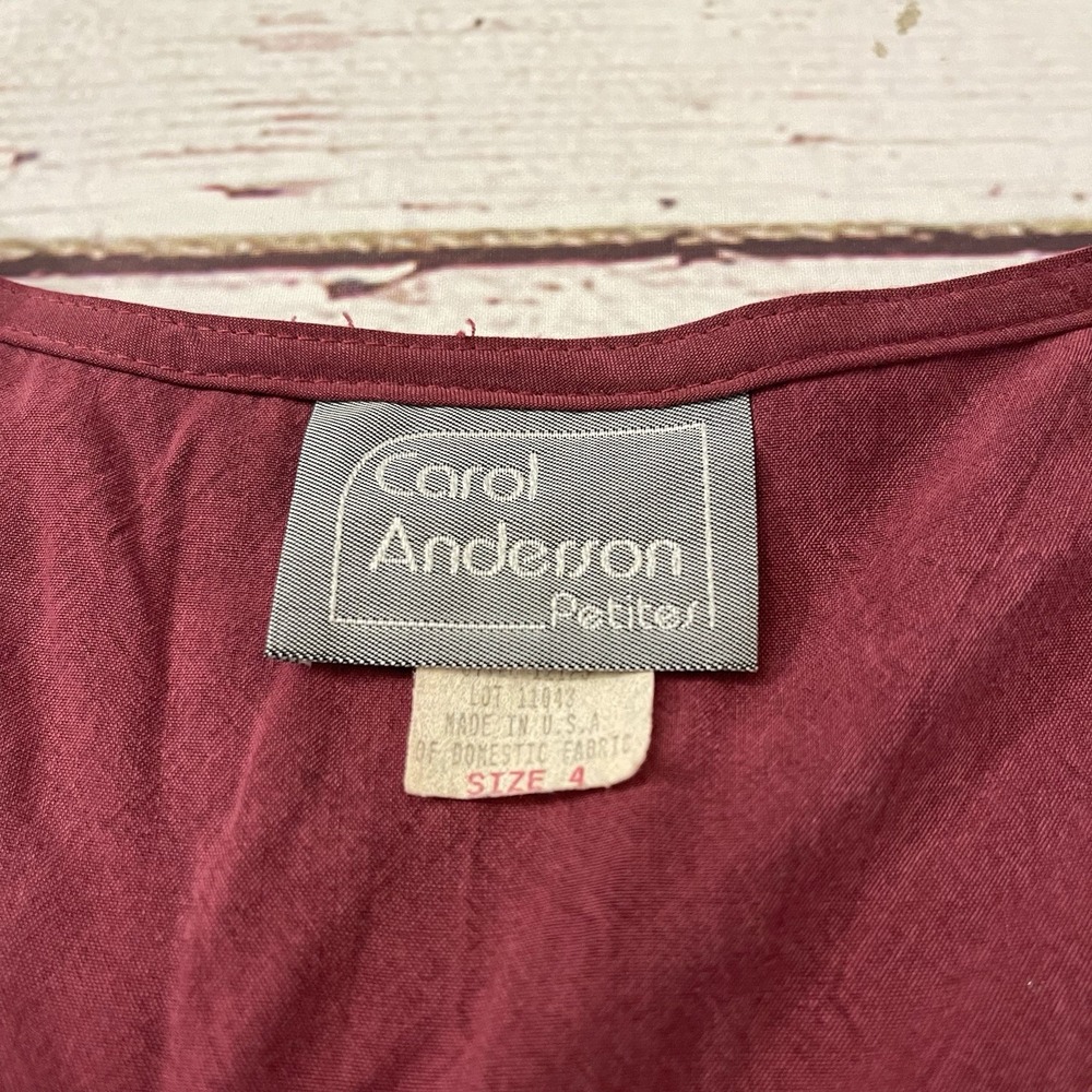 Vintage Carol Anderson Button Down Cottage Core Dress Size 4 Petite Embroidered - Picture 5 of 10